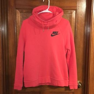 Coral Nike Cowelneck Hoodie